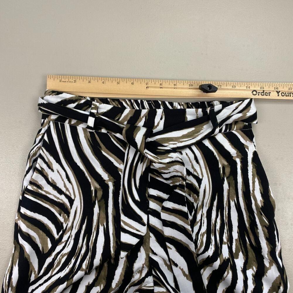 Joseph Ribkoff Culotte Pants Womens 6 Animal Print Neutral Pull On Crop 27"L NEW - Picture 4 of 13